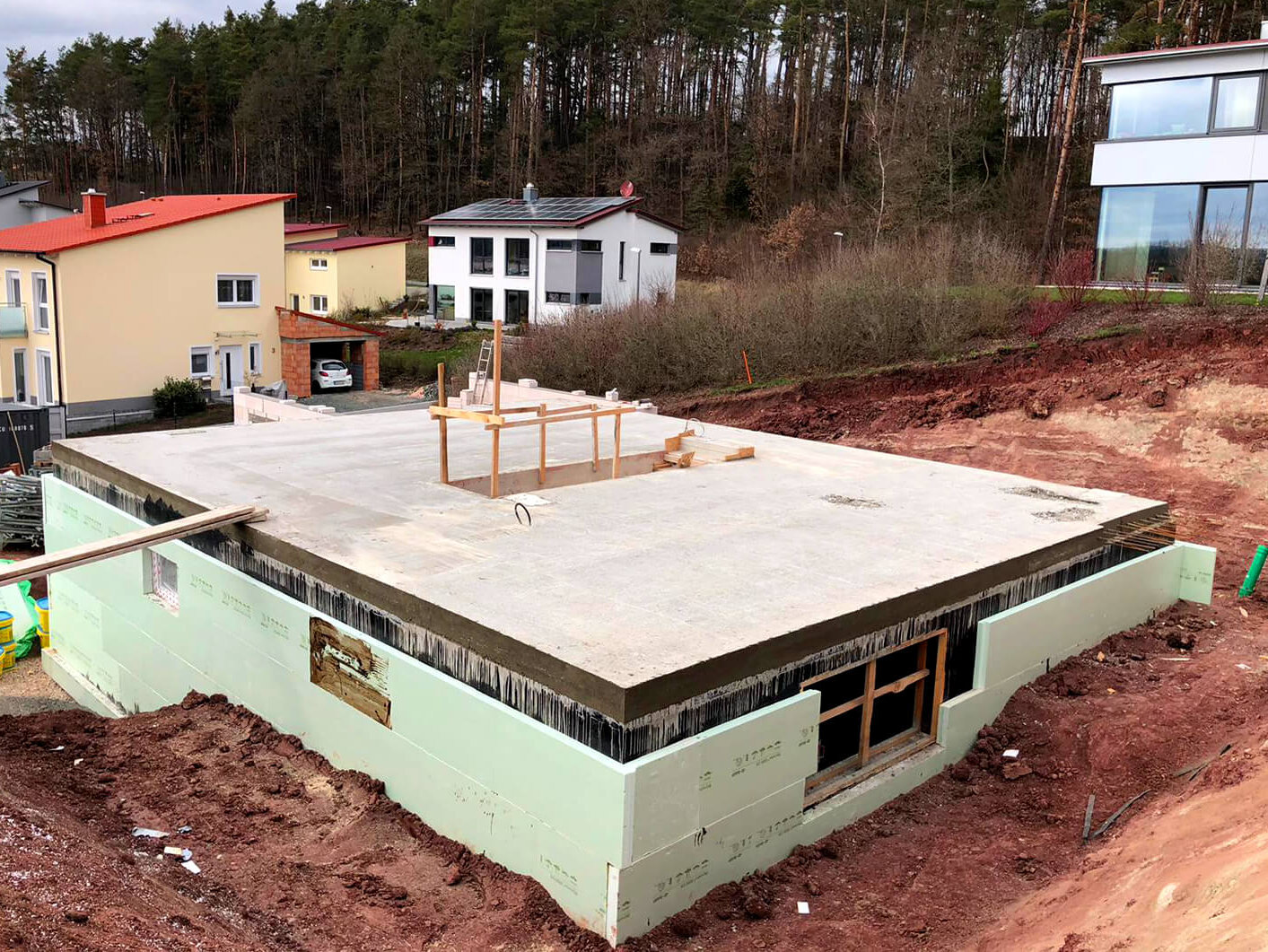 WU wasserundurchlässiger Keller mit Deckenplatte